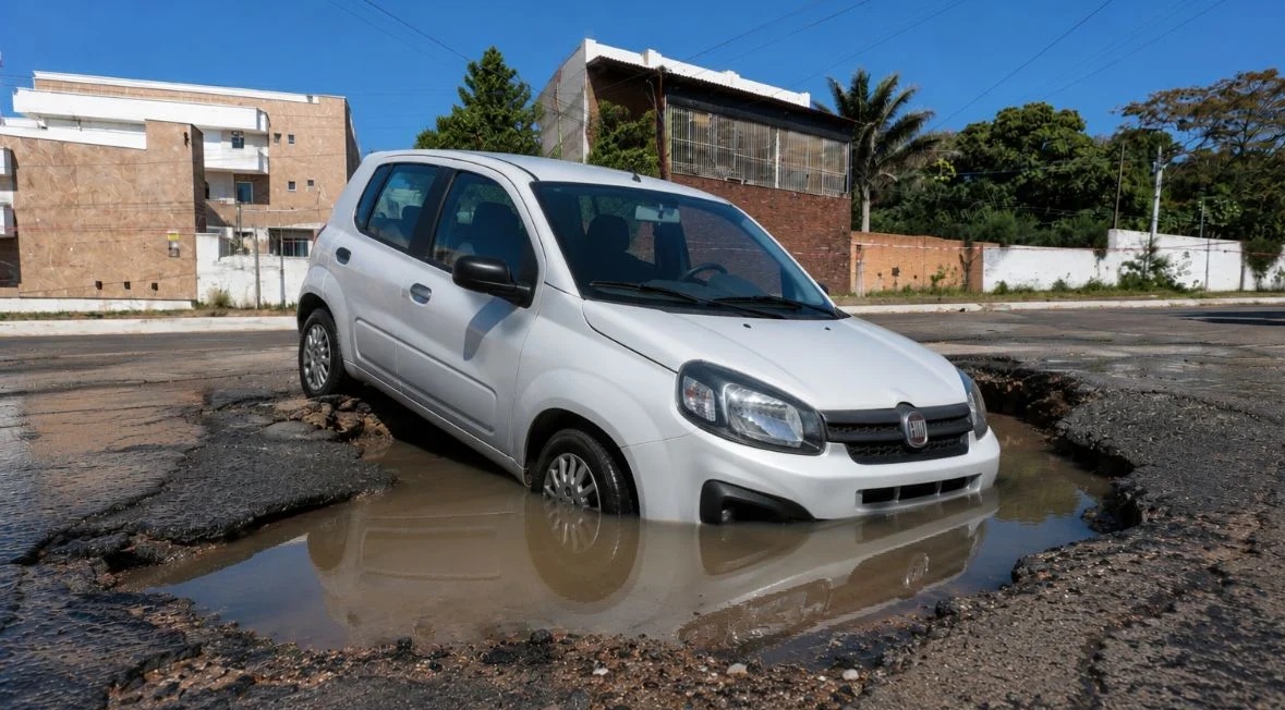 TJCE mantém condenação de município após motorista de aplicativo cair em buraco sem sinalização